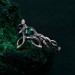 Whispering Leaves: Gothic Emerald Ring