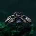 Gothic Witch Rings with Topaz – Unisex Silver Geometric Wedding Ring