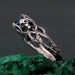 Gothic London Blue Topaz Engagement Ring - Enchanted Forest Wedding Ring