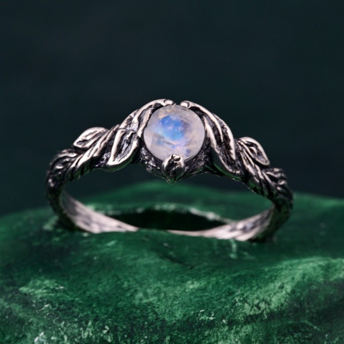 Enchanted Forest Engagement Ring - Rustic Twig of Love Band