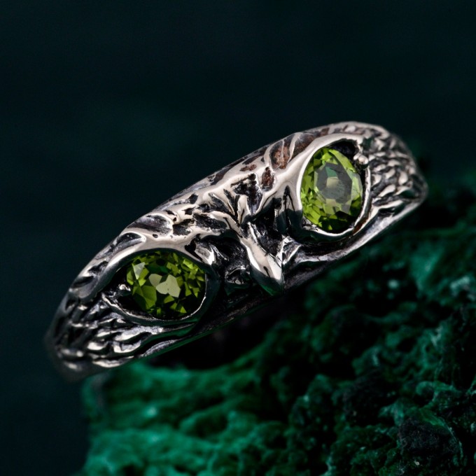 Owl Enchantment Ring - Silver Wisdom and Mystical Owl Statement Ring