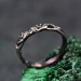 Nature-Inspired Silver Branch Ring with Three-Stone Peridot
