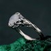Silver Fairy Engagement Ring: Ethereal Forest Design with Tree Bark Band