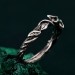 Silver Branch Ring with Emerald: Graceful Nature-Inspired Design