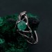 Celtic Emerald Silver Ring - Timeless Celtic Elegance