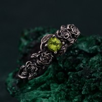 Blossom Silver Ring, Nature's Elegance Silver Ring, Floral Twig Accent Ring, Dainty Branch Delight Ring, Flower on Silver Twig Ring