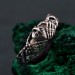 Handcrafted Silver Heart Embrace Ring – Eternal Love Symbol with Artistic Hands