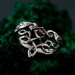 Sterling Silver Elven Tree Bark Twig Ring for Forest Inspired Engagement – Nature-Inspired Silver Engagement Ring with Celtic Knot