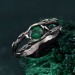 Gothic Noir Silver Band - Shadowed Elegance Nightfall Ring