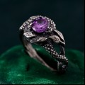 Heart of the Dragon: Gothic Amethyst Ring