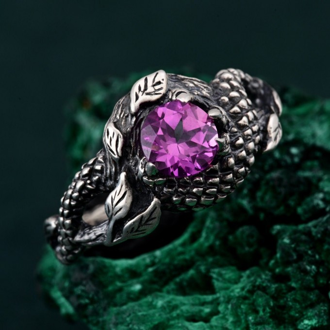 Scale of the Dragon Ring: Mythical Silver Design