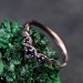Minimalist Chevron Twig and Leaf Ring & Forest Branch Wedding Band
