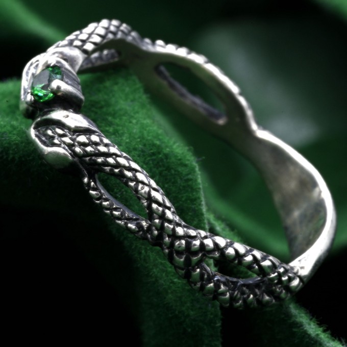 Unusual Nature Wildlife Animal Engagement Ring – Woodland Animal Wrap Ring, Serpentine Embrace Ring, Twisted Serpent Band