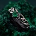 Emerald Whisper: Gothic Snake Ring