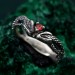 Serpentine Embrace Ring: Twisted and Entwined Snake Band