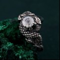 Silver Dragon Armor Ring: Serpentine Elegance with Dragon Scale Design
