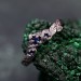 Whispers of Twilight: Gothic Leaf Sapphire Ring