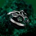 Unisex Gothic Wedding Ring – Witchy Statement Ring, Silver Geometric Design, Unique Gothic Jewelry for All Genders