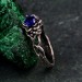 Leaf Embrace Sapphire Ring – Artistic Sterling Silver Botanical Engagement JewelryLeaf Embrace Sapphire Ring – Artistic Sterling Silver Botanical Engagement Jewelry