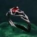 Celtic Garnet Silver Ring - Timeless Celtic Elegance