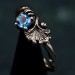 Boho Chic Silver Ring - Ginkgo Biloba Leaf Engagement Ring