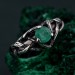 Silver Celtic Elegance: Classic Celtic Emerald Silver Ring