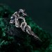 Gothic Witch Rings with Topaz – Unisex Silver Geometric Wedding Ring