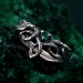 Silver Fairy Elven Ring: Small Vine Branch and Leaf Design