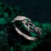 Twig & Leaf Floral Silver Ring – Fantasy Nature Motif Engagement Ring