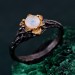 Enchanted Forest Amethyst Ring with Blossom Twig Design