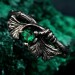 Bohemian Leaf Ring with Silver Charm - Ginkgo Leaf Design