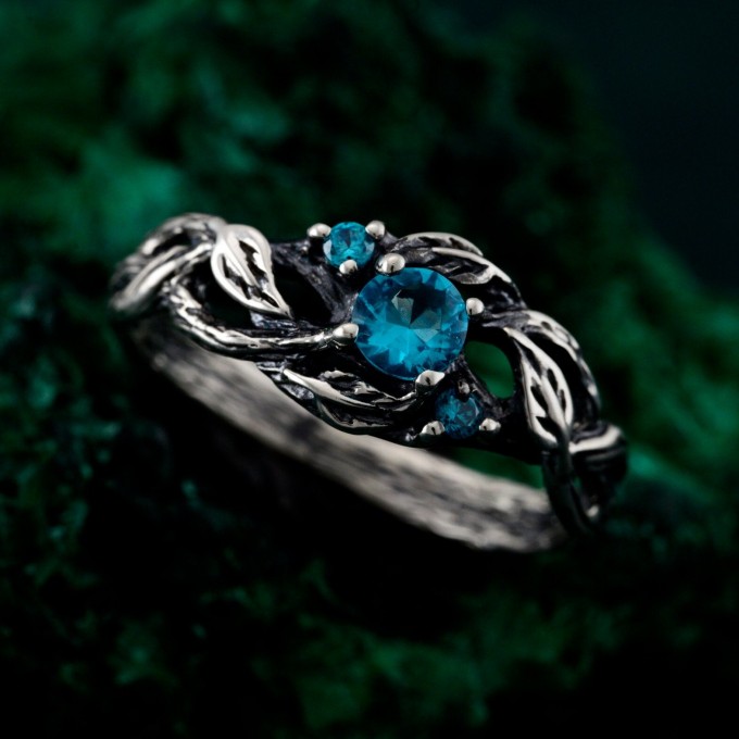 Nature's Finest Silver Leaf Elegance Ring
