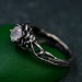 Gothic Sterling Silver Ring with Moonstone: A Celestial Dream