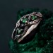 Boho Emerald Braided Ring - Tree Motif Engagement Jewelry