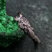 Gothic Silver Ring with Thistle-Inspired Design