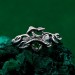 Unisex Gothic Wedding Ring – Witchy Statement Ring, Silver Geometric Design, Unique Gothic Jewelry for All Genders