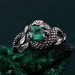 Heart of the Dragon: Gothic Emerald Ring