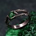 Shadowed Elegance Ring: Gothic Noir Silver Band