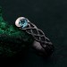Silver Moon Topaz Ring: Mystical Celestial Blue Gemstone Band