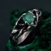 Celtic Emerald Silver Ring - Timeless Celtic Elegance
