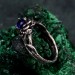 Leaf Embrace Sapphire Ring – Artistic Sterling Silver Botanical Engagement JewelryLeaf Embrace Sapphire Ring – Artistic Sterling Silver Botanical Engagement Jewelry