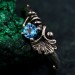 Boho Chic Silver Ring - Ginkgo Biloba Leaf Engagement Ring