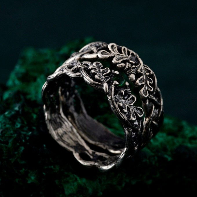 Celtic Woodland Wedding Rings - Nature's Embrace Oak & Acorn Love Bands