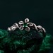 Silver Branch Ring with Emerald: Graceful Nature-Inspired Design