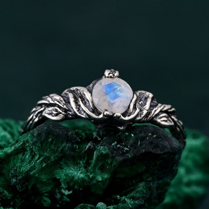 Enchanted Forest Engagement Ring - Rustic Twig of Love Band