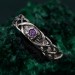 Viking Silver Celtic Ring – Wood Accented Braided Silver Tree Ring with Leaf Design, Masculine Promise Band