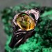 Moonlit Magic Black Witch's Wedding Ring & Woman Wilderness Ring