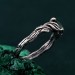 Gothic Elegance Engagement Ring - Mystical Darkness Silver Ring