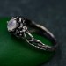 Elven Men's Silver Sapphire Vine Ring – Unique Fantasy Wedding Ring, Nature-Inspired Witchy Jewelry