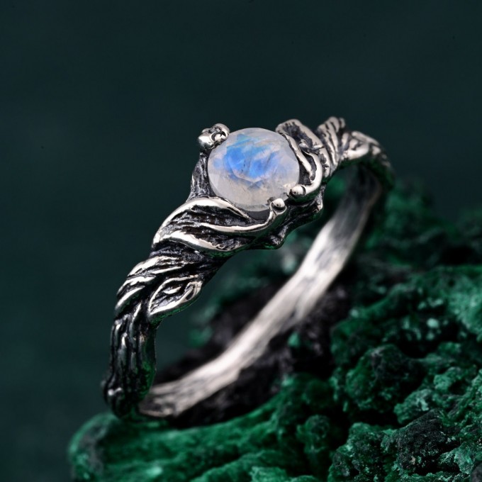 Enchanted Forest Engagement Ring - Rustic Twig of Love Band